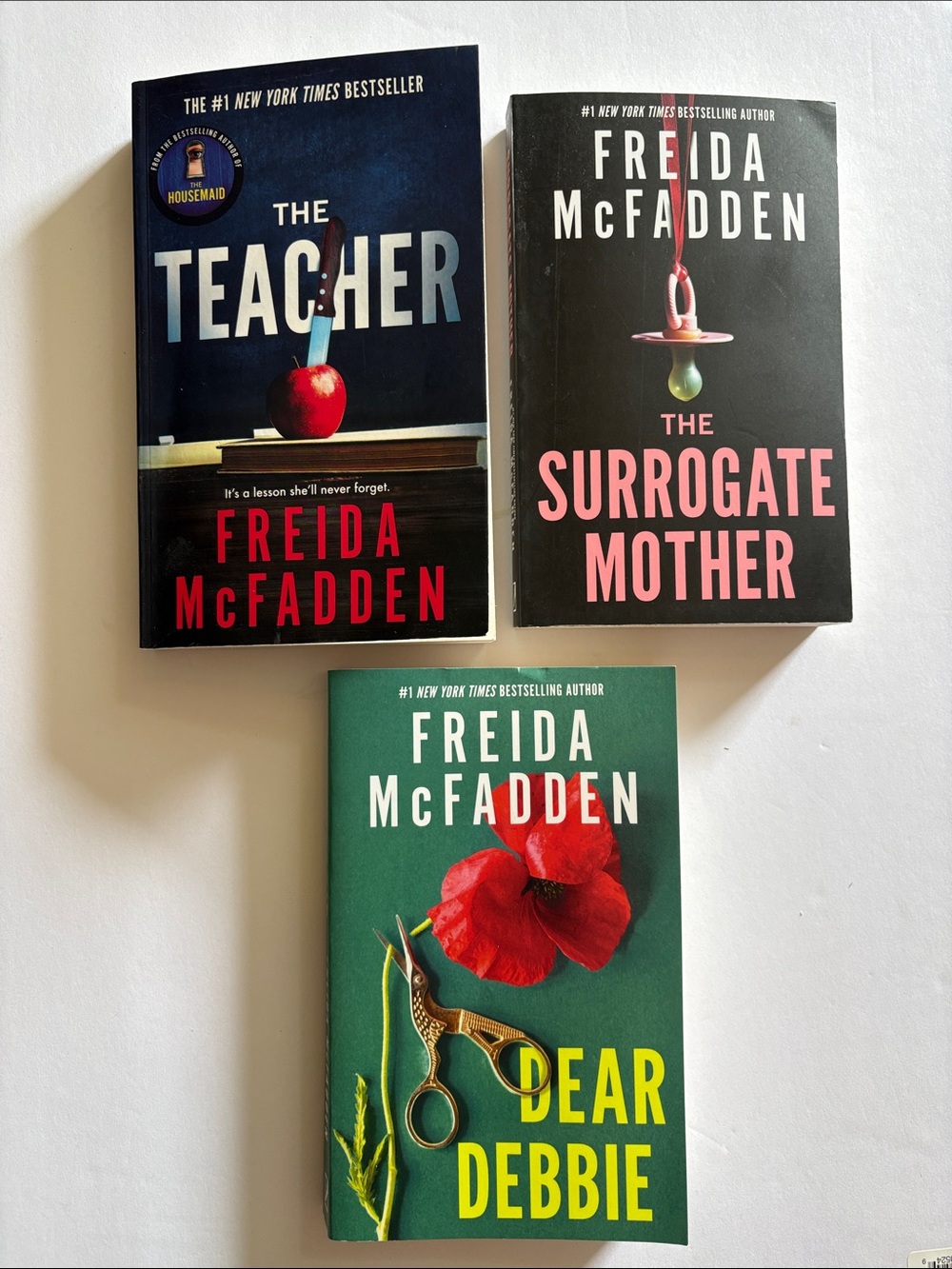 The Surrogate Mother, The Teacher, Dear Debbie   Freida McFadden Novel Bundle